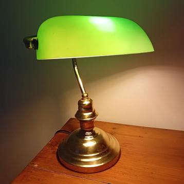 Lampe de notaire vintage en bon état, Enlèvement ou Envoi, Comme neuf, Métal, Moins de 50 cm