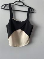 ZARA beige zwarte crop top XS, Kleding | Dames, Overige kleuren, Zara, Ophalen of Verzenden, Zo goed als nieuw