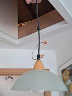 3 hanglampen van glas en hout, Huis en Inrichting, Ophalen of Verzenden, Zo goed als nieuw, Glas