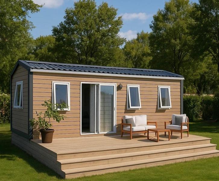 Papillon Comfort chalet, Caravans en Kamperen, Stacaravans, tot en met 6, Ophalen of Verzenden