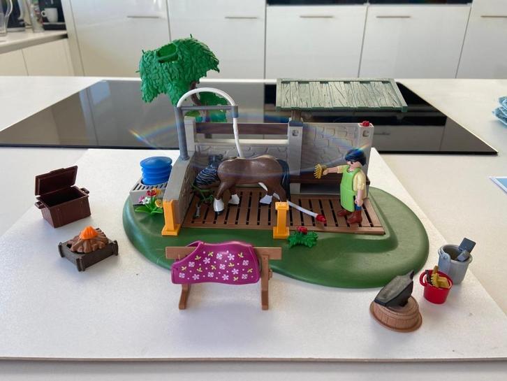 Playmobil paardenwasplaats, Kinderen en Baby's, Speelgoed | Playmobil, Gebruikt, Complete set, Ophalen of Verzenden