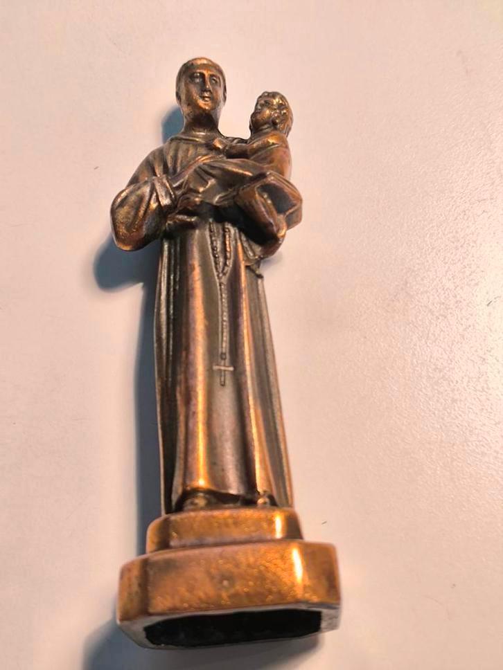 Vintage metalen beeldje, F  Dengler, Antiek en Kunst, Antiek | Religieuze voorwerpen, Ophalen of Verzenden