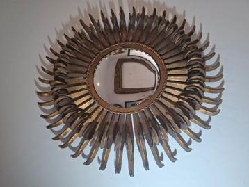 Très rare miroir soleil 65cm Convexe 1950/60. beschikbaar voor biedingen