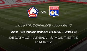 1 place Losc Lyon disponible aux enchères