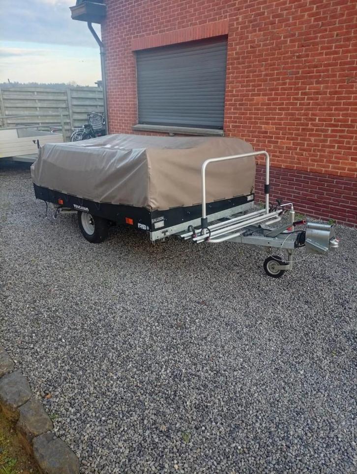 Vouwwagen, Caravans en Kamperen, Vouwwagens, Trigano, tot en met 5, Beige, Aanwezig, Ophalen