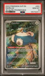 Snorlax 151 Promo PSA10, Ophalen of Verzenden, Nieuw, Losse kaart, Foil