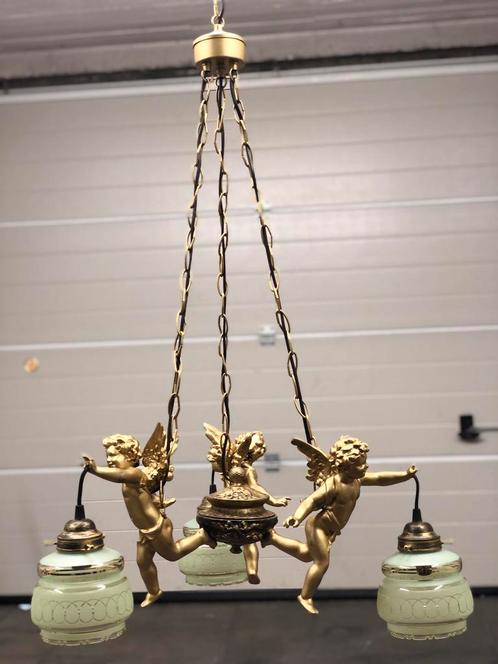 Art D Frace hanglamp + kruk, Antiquités & Art, Antiquités | Éclairage, Enlèvement