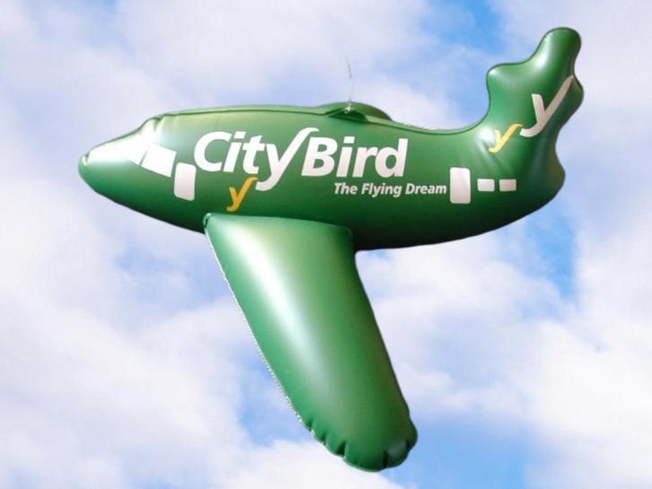 City Bird - The Flying Dream Opblaasbaar vliegtuig - Sabena, Verzamelen, Luchtvaart en Vliegtuigspotten, Nieuw, Schaalmodel, Ophalen of Verzenden