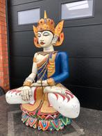 Houten boeddha 1.15m hoog x 80cm breedte, Antiek en Kunst, Ophalen