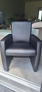 Zwarte eetkamerstoelen, 6 stuks., Ophalen, Kunststof, Gebruikt, Zwart