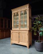 Antieke Franse buffetkast | Oud grenen vitrine #1994, Antiek en Kunst