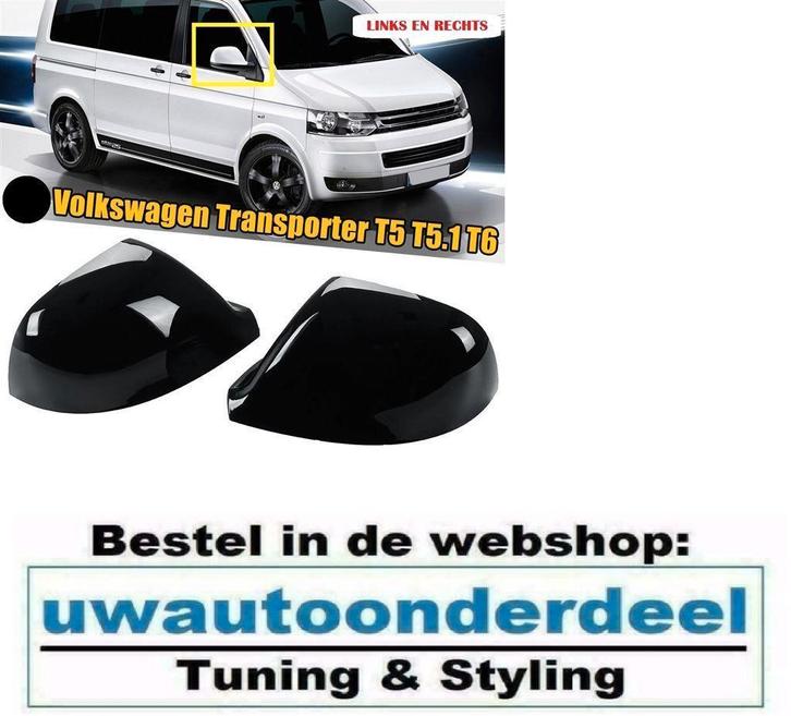 Spiegel Spiegelkap Zwart Geschikt voor VW Transporter T5 T5., Auto diversen, Tuning en Styling, Verzenden