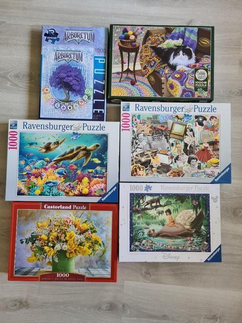 6 Puzzels (samen of apart te koop), Hobby en Vrije tijd, Denksport en Puzzels, Zo goed als nieuw, Legpuzzel, 500 t/m 1500 stukjes