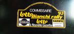 Rallyplaat Lotto Bianchi Rally 1993, Ophalen of Verzenden