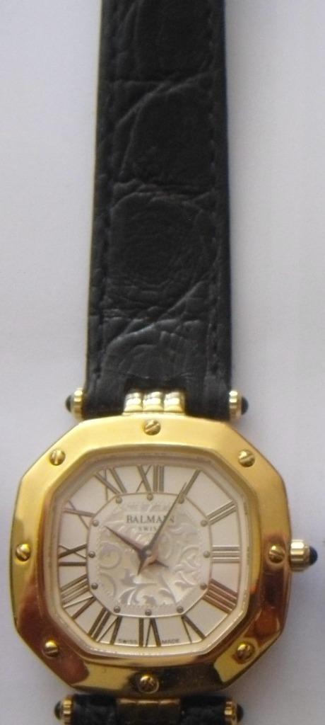 Montre octogonale Pierre Balmain dame, plaqué or, arabesques, Verzamelen, Overige Verzamelen, Nieuw, Ophalen of Verzenden