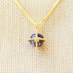 natuursieraad | lapis lazuli ketting goud verguld | 925, Avec pierre précieuse, Argent, Envoi, Neuf