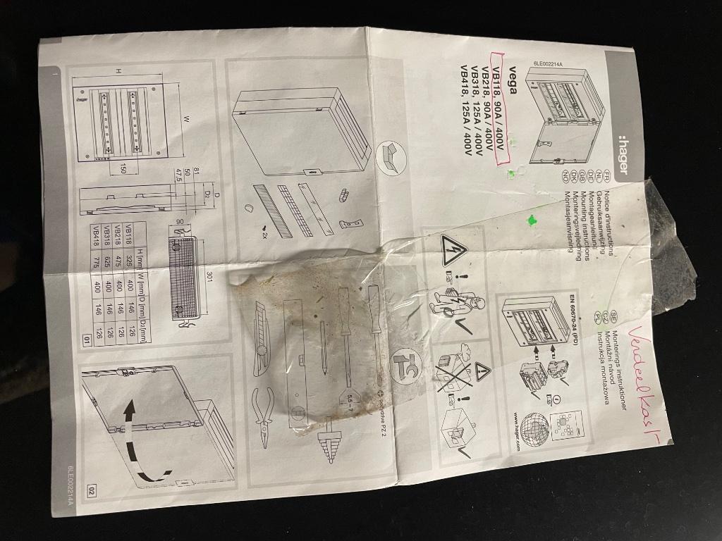 Verdeelkast Vega met doorzichtige deur, Enlèvement, Utilisé, Autres types