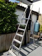Aluminum ladder 7 treden, Doe-het-zelf en Bouw, Ladders en Trappen, Ladder, Gebruikt, Ophalen