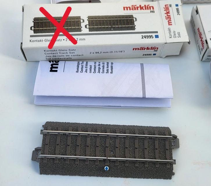 1 stuk marklin contactrail 24995 - nieuw in ovp, Hobby en Vrije tijd, Modeltreinen | H0, Nieuw, Rails, Wisselstroom, Märklin, Ophalen of Verzenden