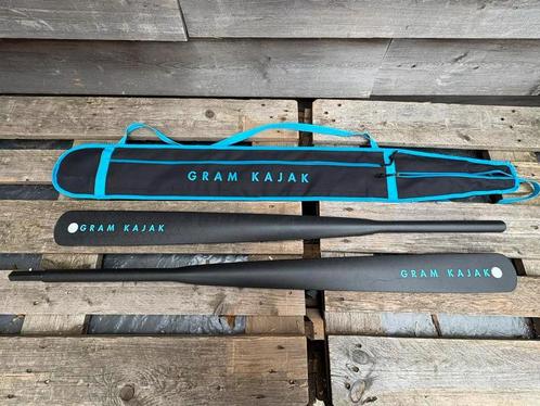Gram Kajak 9200D carbon groenlandpeddel deelbaar, Watersport en Boten, Peddels, Zo goed als nieuw, Ophalen