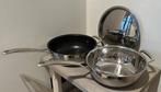 Le Creuset 24 cm set Chef's Pan met deksel NIEUWSTAAT, Huis en Inrichting, Keuken | Potten en Pannen, Nieuw, Overige materialen