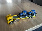 Siku 1805 dieplader met twee New Holland T7070 tractoren., Ophalen, Zo goed als nieuw, Hijskraan, Tractor of Landbouw, SIKU