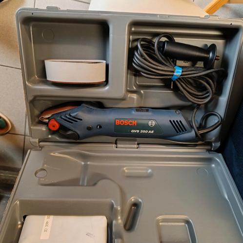 Nieuwe Bosch GVS 350 AE Bandschuurmachine in Koffer – Ongebr, Doe-het-zelf en Bouw, Gereedschap | Schuurmachines, Zo goed als nieuw