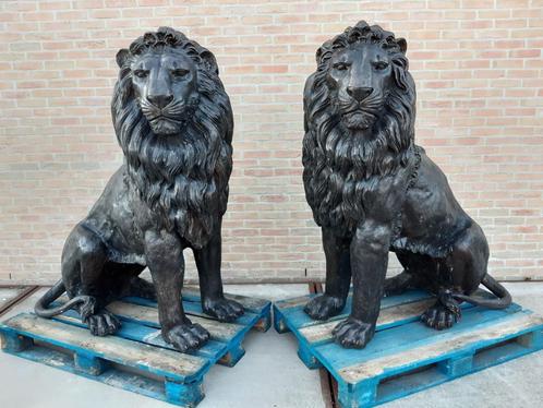 BRONZEN KOPPEL ZEER GROTE LEEUWEN / WACHTERS  LAGE PRIJS !!!, Tuin en Terras, Tuinbeelden, Nieuw, Dierenbeeld, Overige materialen