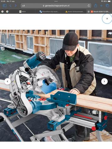 Bosch gcm12 + onderstel.    kapzaag afkortzaag beschikbaar voor biedingen