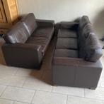 Lederen Salon, Huis en Inrichting, Ophalen, Gebruikt, Leer