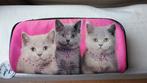 Trousse neuve, chatons avec strass roses, Kinderen en Baby's, Kindermode-accessoires, Ophalen, Nieuw