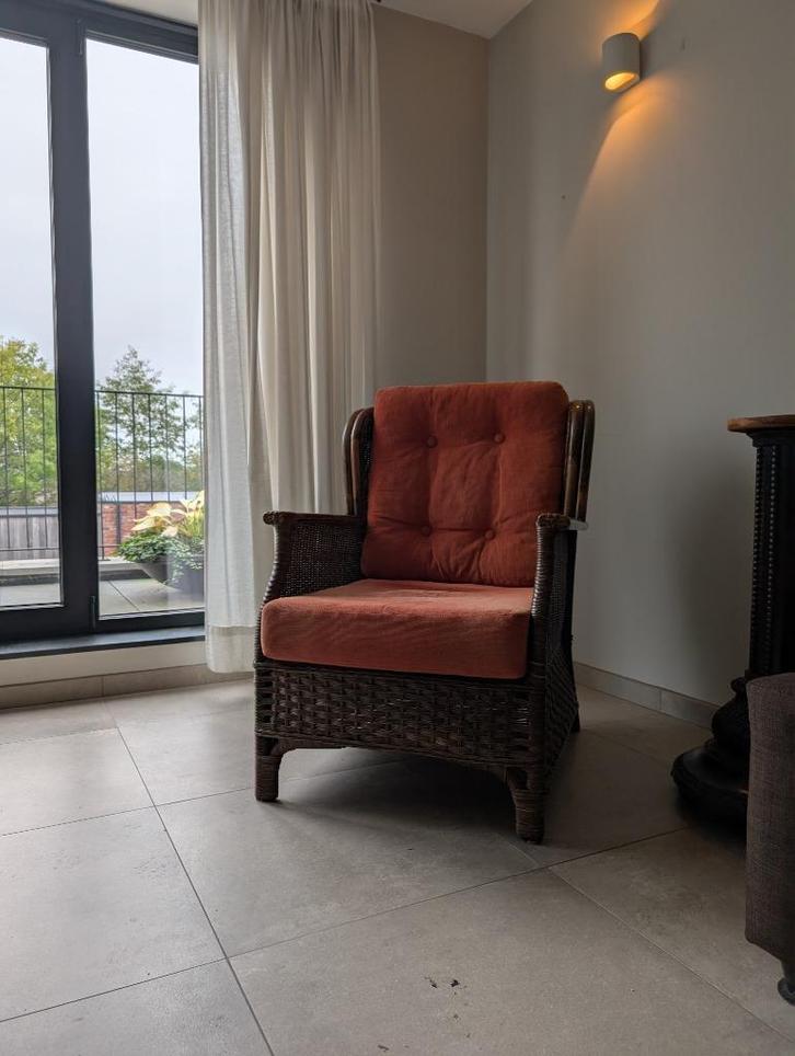 Eenpersoonszetel Riet, Huis en Inrichting, Fauteuils, Gebruikt, Riet of Rotan, Ophalen