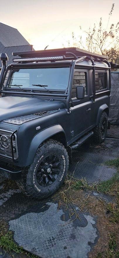 Landrover Defender TD4 Mat zwart, Auto's, Land Rover, Bedrijf, Zetelverwarming, Trekhaak, Defender, Diesel, SUV of Terreinwagen