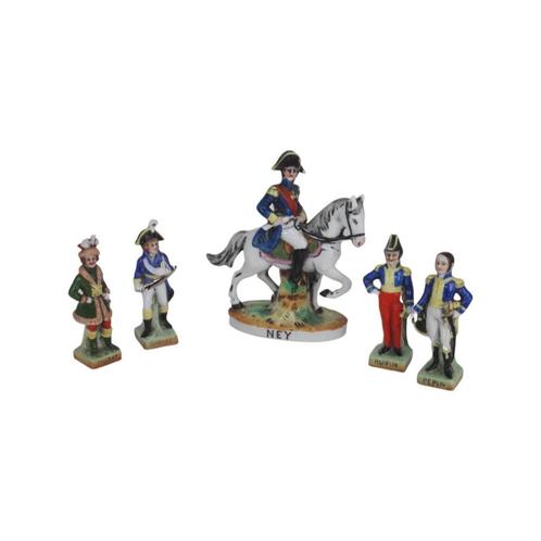 5 miniatuursoldaatjes van het Rijk — Duits porselein, Antiek en Kunst, Antiek | Porselein, Ophalen of Verzenden