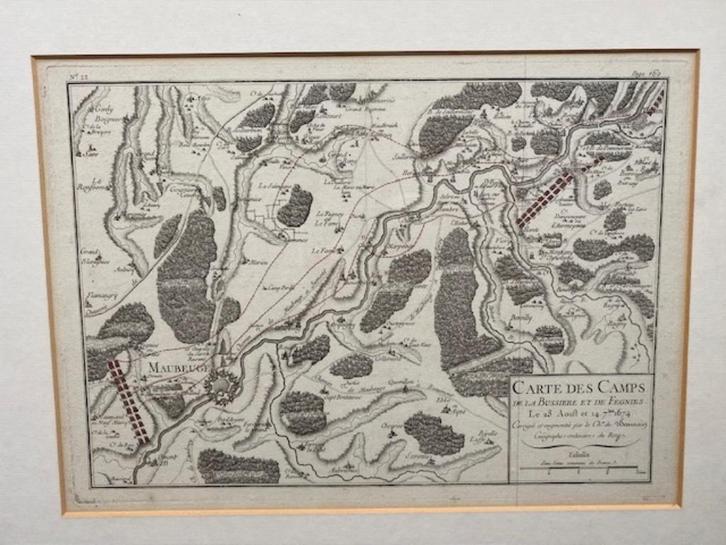 Carte des Camps Bussière Fegnies 1674, Boeken, Oorlog en Militair, Zo goed als nieuw, Landmacht, Voor 1940, Ophalen of Verzenden