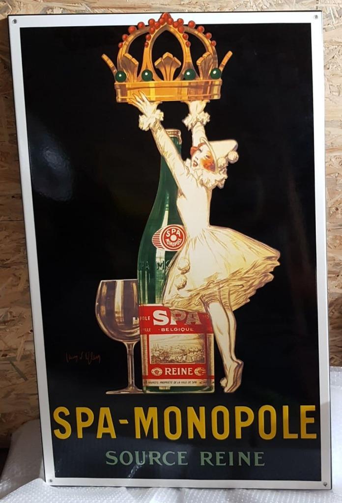 Spa monopole emaillen reclame bord mancave decoratie borden, Verzamelen, Merken en Reclamevoorwerpen, Zo goed als nieuw, Reclamebord