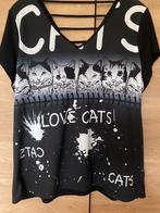 T-shirt noir. J'adore les chats. Taille XXL. Comme neuf., Vêtements | Femmes, Tops, Enlèvement ou Envoi, Comme neuf