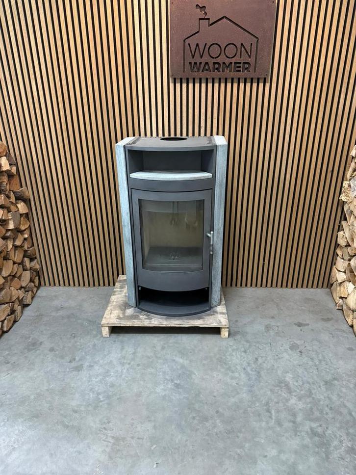 25150 Speksteenkachel Novaline 8kw, Huis en Inrichting, Kachels, Gebruikt, Vrijstaand, Houtkachel, Hout, Ophalen