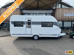 Hobby De Luxe 460 UFE FRANS BED + ACTIE PRIJS!, Caravans en Kamperen, Rondzit, Bedrijf, 4 tot 5 meter, Schokbreker