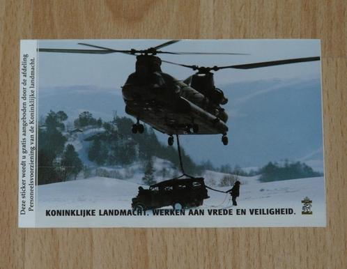 Sticker, Chinook, Koninklijke Landmacht, jaren'90.(Nr.1), Verzamelen, Militaria | Algemeen, Landmacht, Overige typen, Ophalen of Verzenden