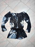 Blouse van voile, Kleding | Dames, Blouses en Tunieken, Verzenden, Zwart, Zo goed als nieuw, Maat 36 (S)
