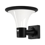 Solar wandlamp met sensor 15W LED warmwit, Kunststof, Verzenden, Minder dan 50 watt, Wandlamp