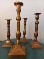 Antieke koperen kandelaars, Antiek en Kunst, Ophalen of Verzenden, Koper of Brons