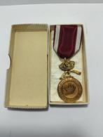Gouden Medaille van de Orde van de Kroon (35 jaar) vintage, Ophalen of Verzenden, Overige materialen