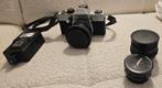 Praktica super tl 2 met 3 lenzen en flash, Audio, Tv en Foto, Fotocamera's Analoog, Ophalen, Zo goed als nieuw