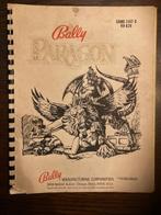 BALLY PARAGON MANUEL AVEC SCHÉMAS, Collections, Enlèvement ou Envoi, Bally, Flipper (jeu), Utilisé
