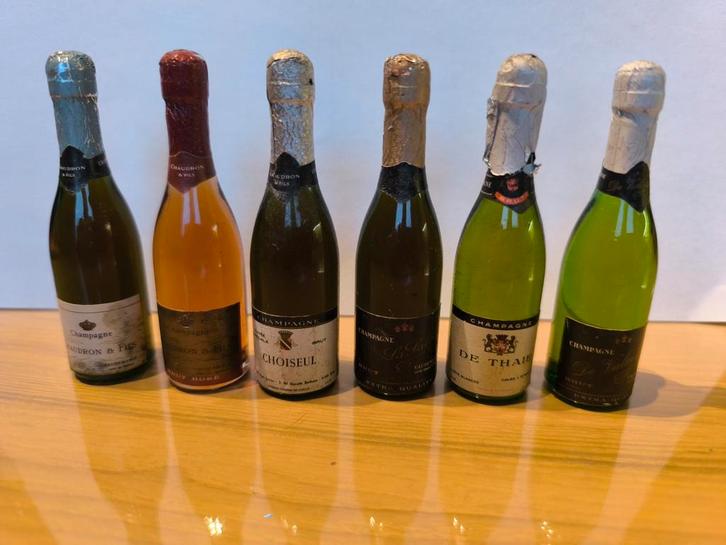 Mignonettes alcools, liqueurs, champagne, vin, Collections, Vins, Utilisé, Champagne, Enlèvement