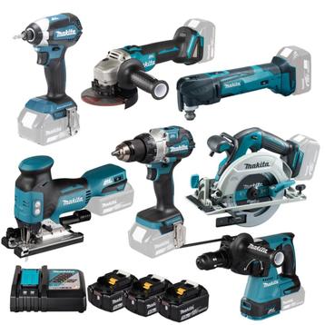 MAKITA 18V LXT cordless machine set 7-piece in MAKPACs (3x 5, Neuf, 600 watts ou plus, Mécanisme de percussion, Enlèvement