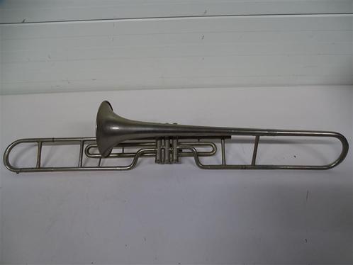 A5679 Vintage Schenkelaars Trombone, Muziek en Instrumenten, Blaasinstrumenten | Trombones, Gebruikt, Ophalen of Verzenden