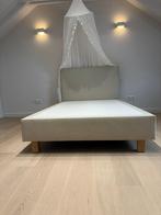 Mooi boxspring beige/taupe, Huis en Inrichting, Slaapkamer | Bedden, Ophalen, Zo goed als nieuw, Twijfelaar, Beige